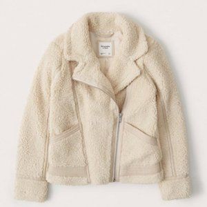 Abercrombie & Fitch Sherpa Moto Jacket